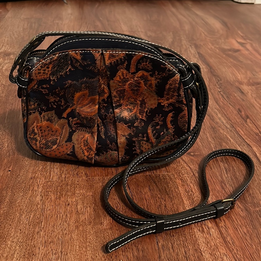 Patricia Nash leather printed crossbody bag